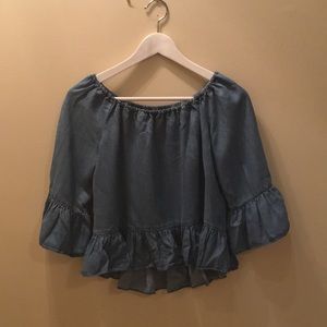 Zara off the shoulder shirt